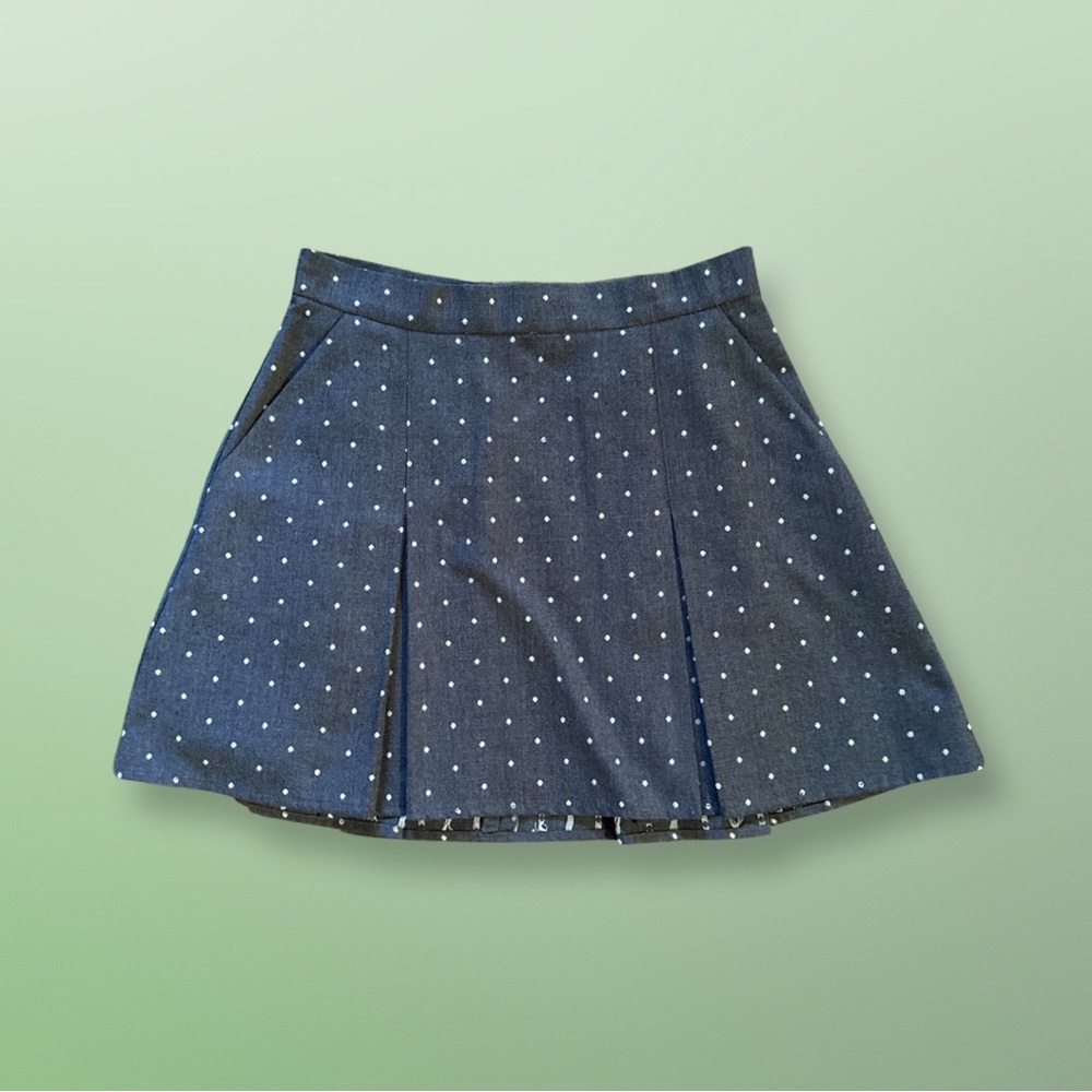 BCBG gray polka dot mini